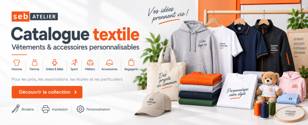 catalogue de vêtements personnalisables